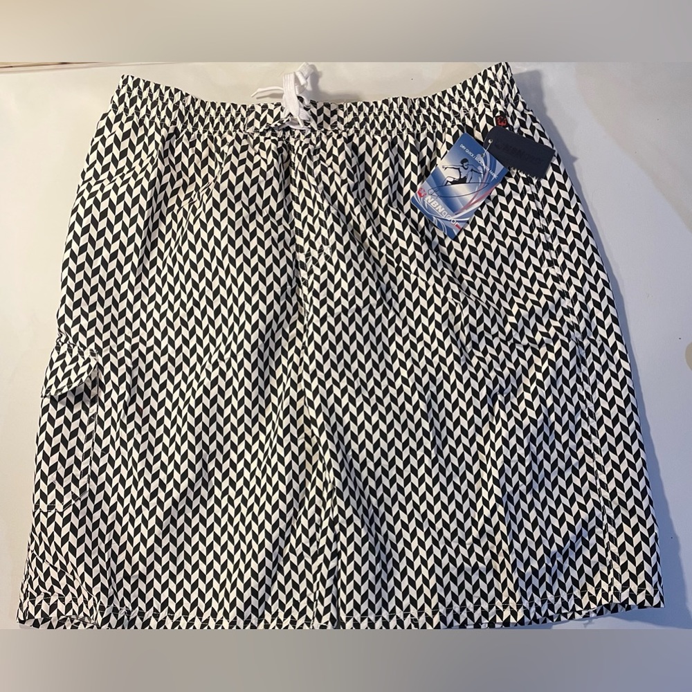 Big Men’s 5 XLT Swim Trunks Black & White NBN Gear Water Sports NWT